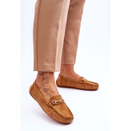 Velúr Loafers Barna Eleina Dísszel 2