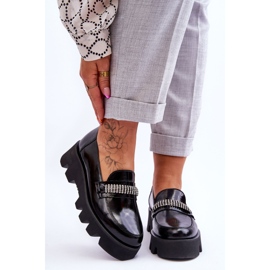 Divatos naplopók az emelvényen, díszítéssel Laura Messi 2600 fekete 1