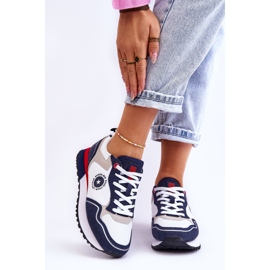 Női tornacipő Memory Foam System Big Star LL274538 Fehér-Navy kék 1