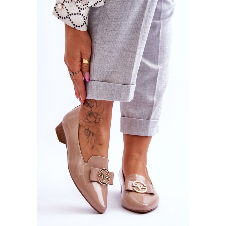 Vinceza Patent alacsony sarkú naplopók bézs Asselia 1