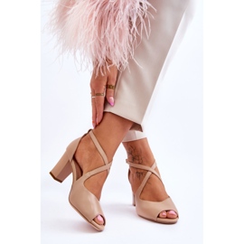 Sarkú női szandál Sergio Leone SK864 Sötétbézs 2