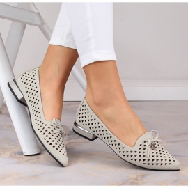 Női áttört hegyes cipő Jezzi ASA178-5 ezüst 1