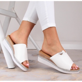 Női fehér ékpapucs Potocki YQ21005 1 Női fehér ékpapucs Potocki YQ21005 1