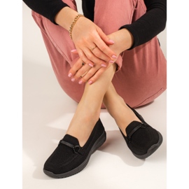 Shelovet női fekete textilcipő 2