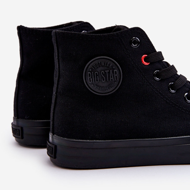 Női klasszikus magas tornacipő Big Star T274033 fekete 1