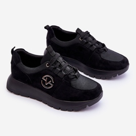 Vinceza Női Platform sportcipők Fekete Aisha 1