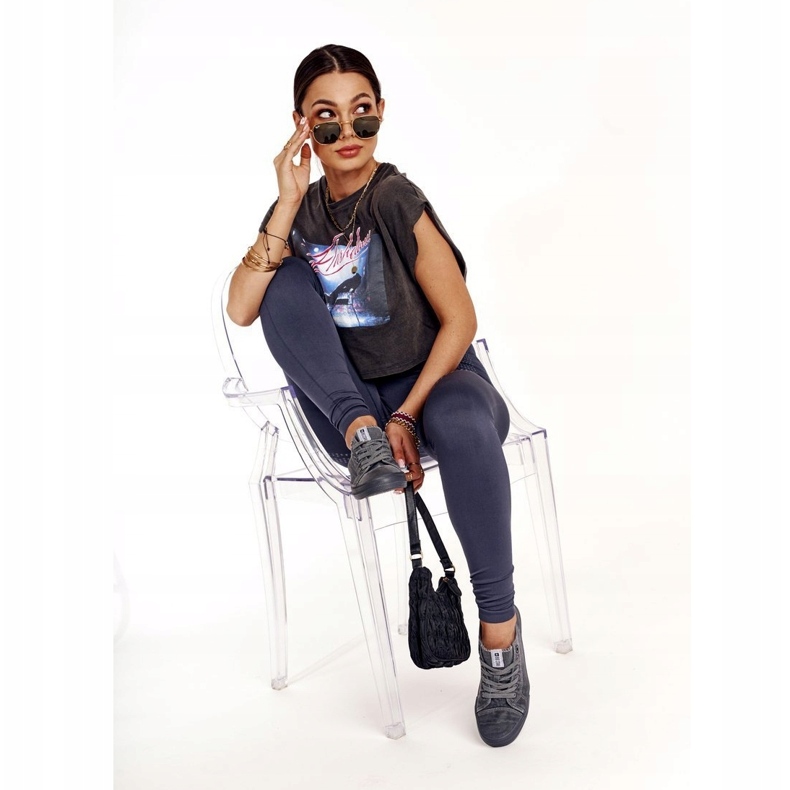 Női cipők Big Star Dark Grey DD274440 szürke 1