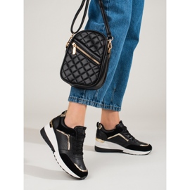 Női fekete Shelovet wedge tornacipő 2