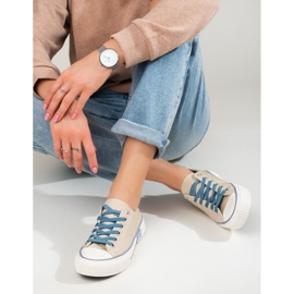 Női bézs Shelovet tornacipő 2