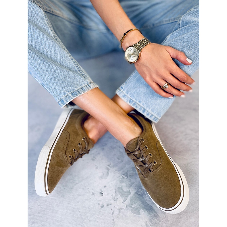 BM Lovis Taupe velúr női tornacipő zöld 1 BM Lovis Taupe velúr női tornacipő zöld 1