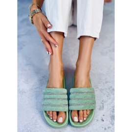 BM Lynne Green strasszos csúszdák zöld 2