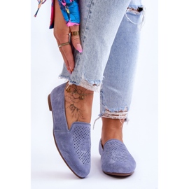 S.Barski Velúr kényelmes kék Giovana naplopók 2