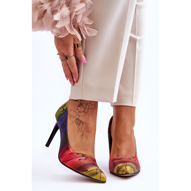 Lewski Shoes Divatos bőr magassarkú Lewski cipő 2659 Multicolor sokszínű 1