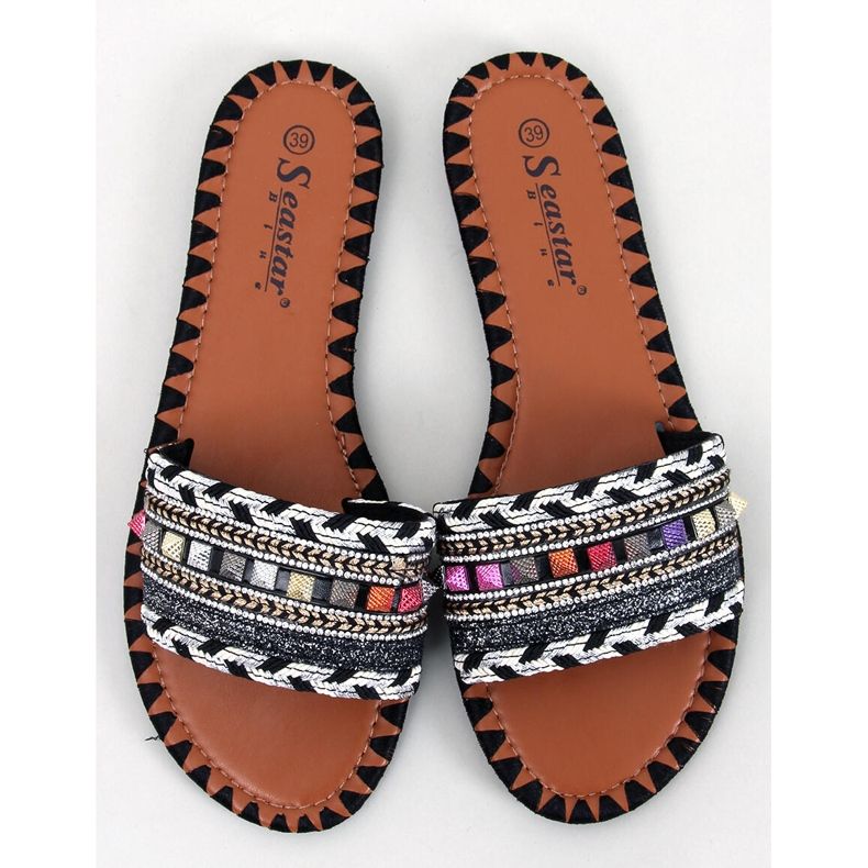 Marokkó fekete Marrakesh papucs 1