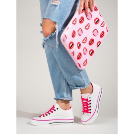 Női platform tornacipő Shelovet fehér 2