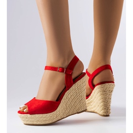 Piros ékes espadrillák a Cécile-től 1