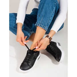 Shelovet fehér tornacipő rejtett ékkel fekete 1