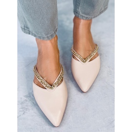 Seastar Monata Beige láncos papucs bézs 1 Seastar Monata Beige láncos papucs bézs 1