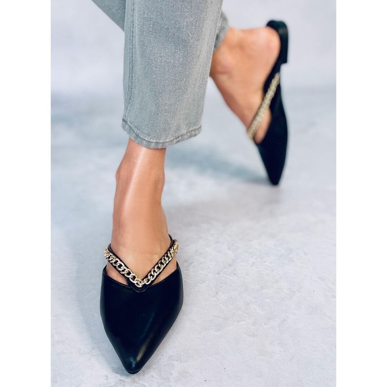 Seastar Monata fekete papucs lánccal 1