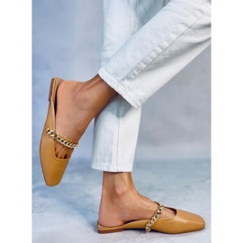 Seastar Chiara Camel papucs lánccal bézs 2 Seastar Chiara Camel papucs lánccal bézs 2