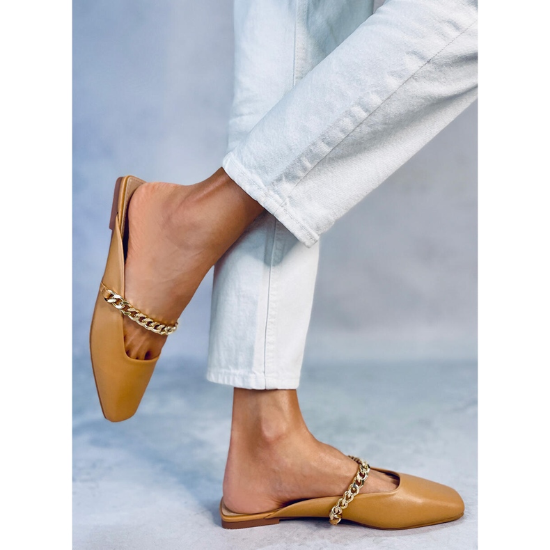 Seastar Chiara Camel papucs lánccal bézs 2 Seastar Chiara Camel papucs lánccal bézs 2