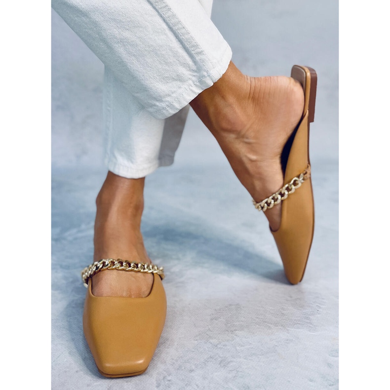 Seastar Chiara Camel papucs lánccal bézs 1 Seastar Chiara Camel papucs lánccal bézs 1