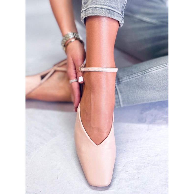 BM Nyitott sarkú balerinák a Gianna Nude-tól bézs 1