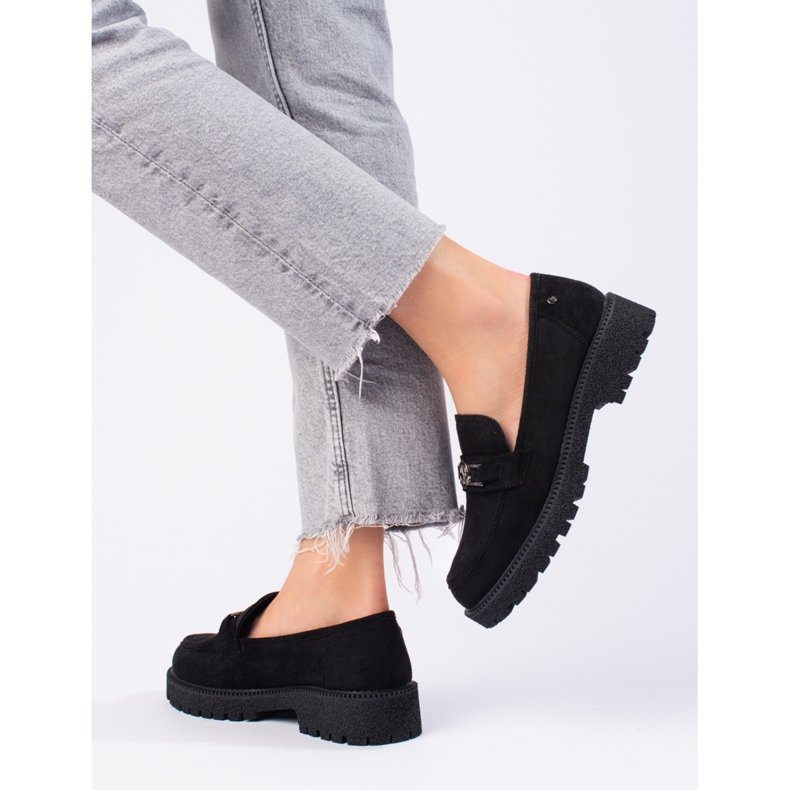 W. Potocki Női velúr cipők Potocki fekete 1