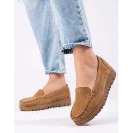 W. Potocki Felcsúsztatható bézs velúr mokaszinok vastag talppal a Potockitól 1 W. Potocki Felcsúsztatható bézs velúr mokaszinok vastag talppal a Potockitól 1