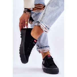 Női alacsony platformú tornacipő Lee Cooper LCW-23-44-1652L fekete 2