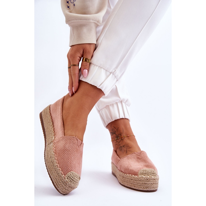 PM1 Espadrilles szalmaplatformon, rózsaszín autópályán 2 PM1 Espadrilles szalmaplatformon, rózsaszín autópályán 2