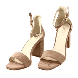 Evento Bézs magassarkú szandál 23SD35-5560 2