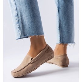 Big Star bézs bőr cipők JJ274658 1