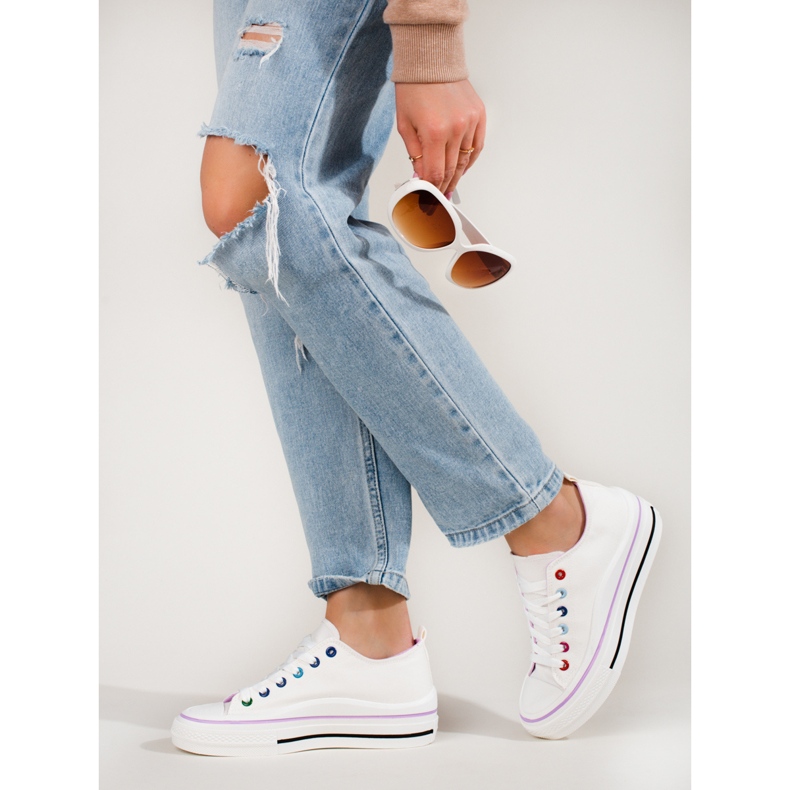 Női platform tornacipő Shelovet fehér 1