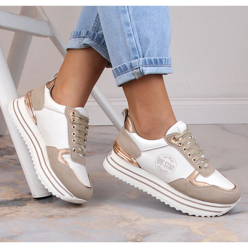 Női sportcipő tornacipő többszínű Big Star LL274584 platformon sokszínű 1