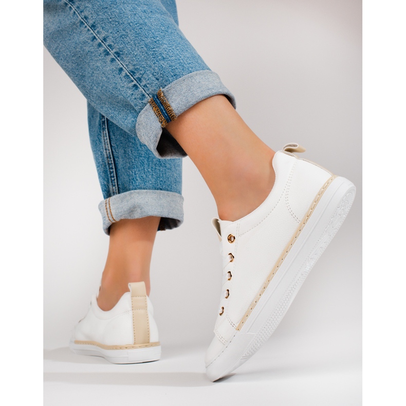 Shelovet fehér klasszikus női tornacipő 2