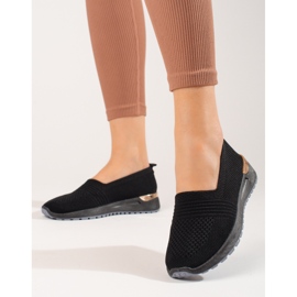 Női áttört Shelovet fekete tornacipő 1