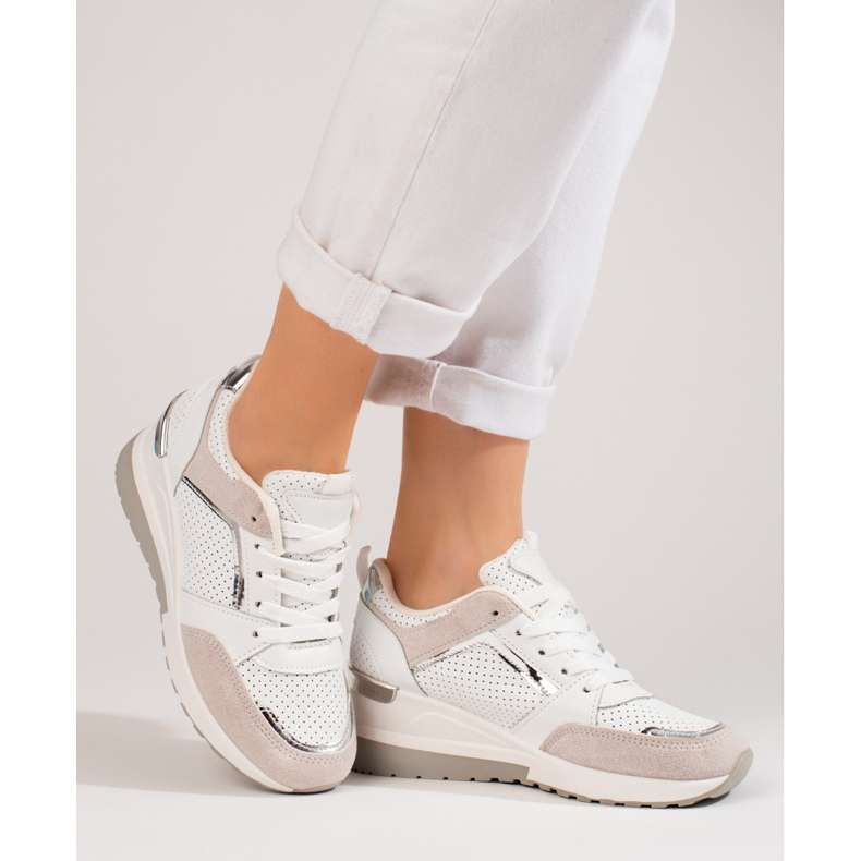 Shelovet női fehér ékszeres tornacipő 2