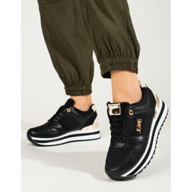 Shelovet magas platformú tornacipő fekete 1