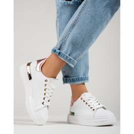 Női Shelovet fehér tornacipő arany betéttel 1