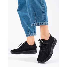 Könnyű textil női sportcipő Shelovet fekete 2