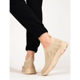 Női barna Shelovet textil sportcipő 1