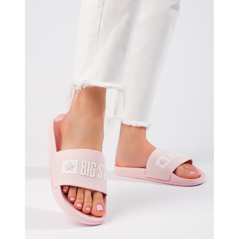 Klasszikus női rózsaszín papucs Big Star FF274A201600 2