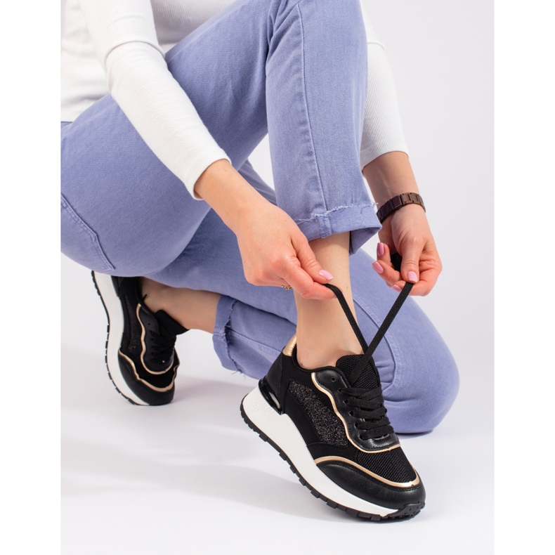 Női platform tornacipő Shelovet fekete 1