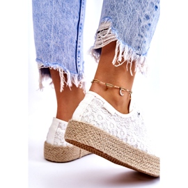 Női Big Star fonott platform tornacipő LL274199 fehér 4