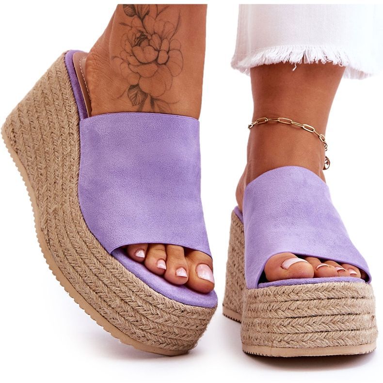 STEPHAN Női Wedge And Platform papucs Lila Ysabel 4