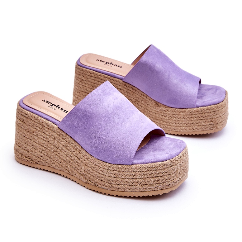 STEPHAN Női Wedge And Platform papucs Lila Ysabel ibolya 3 STEPHAN Női Wedge And Platform papucs Lila Ysabel ibolya 3