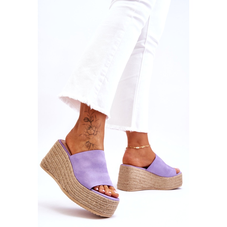 STEPHAN Női Wedge And Platform papucs Lila Ysabel ibolya 1