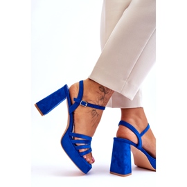 FB2 Női Velúr Platform szandál Kék Verda 4