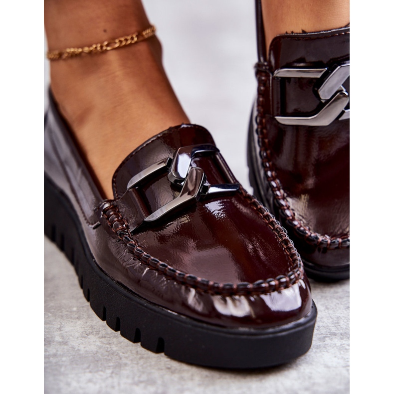 Sergio Leone Lakkozott naplopók a Burgundy Kjersti Platformon piros 4